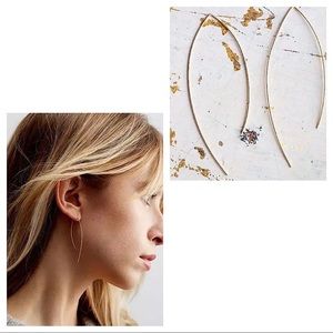 ๐3/$30 New Gold Arc Threader Earrings
